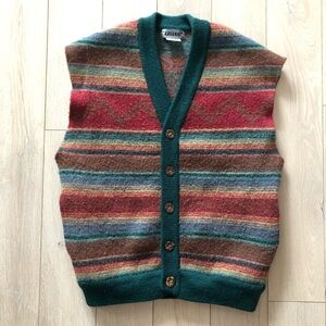 Vintage LEGODD Irish Wool Knit Sweater Vest Size S
